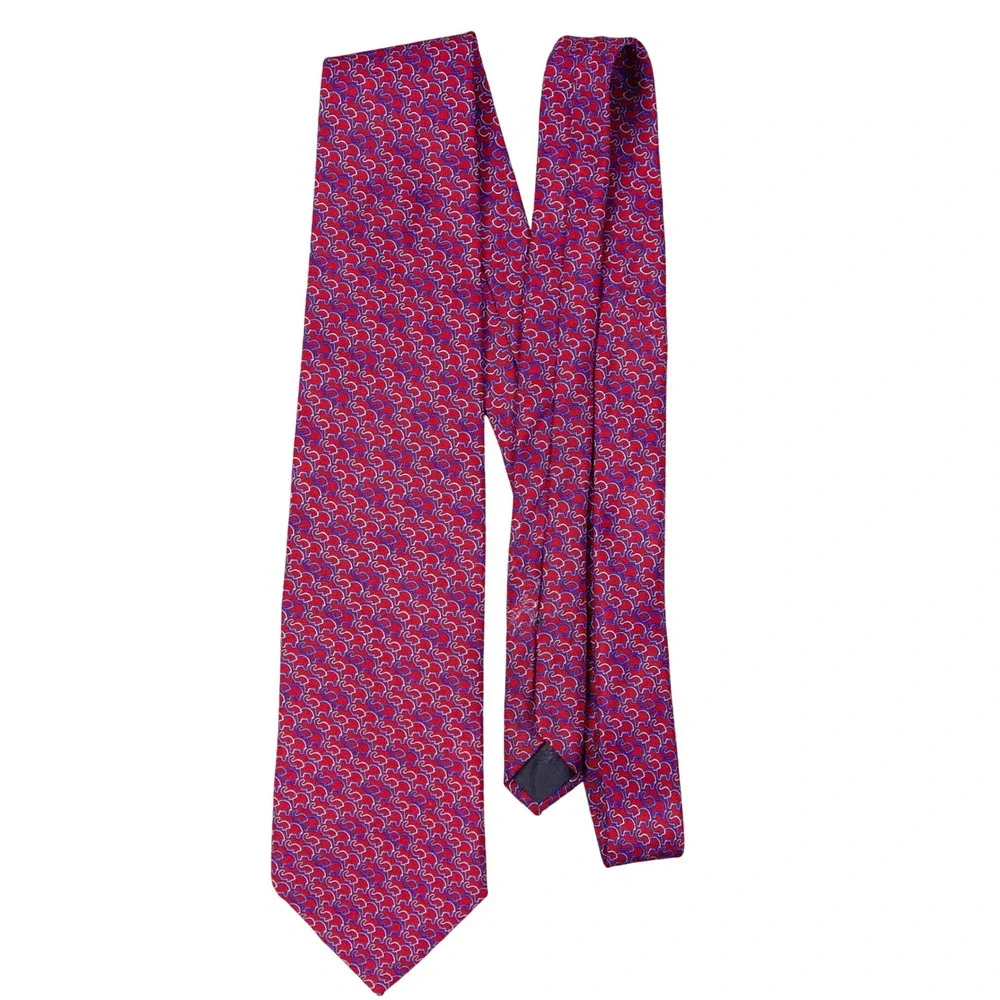 Brooks Brothers Mens Red Elephant Silk Necktie Novelty Pattern Made in USA‎